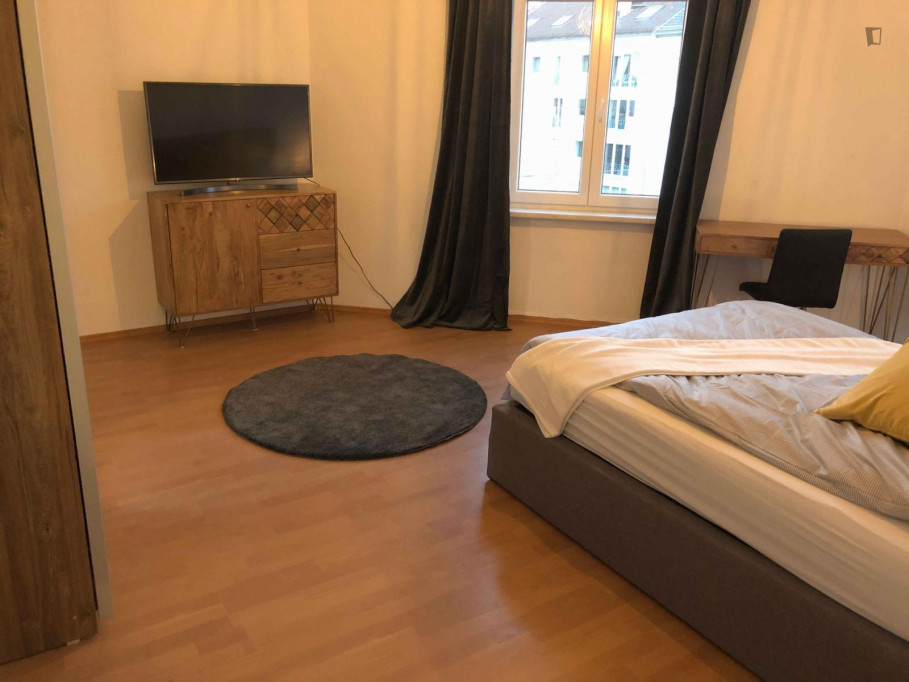 Bright single bedroom in a 3-bedroom apartment