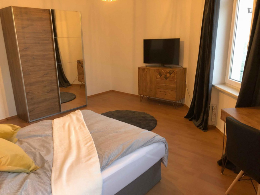 Bright single bedroom in a 3-bedroom apartment