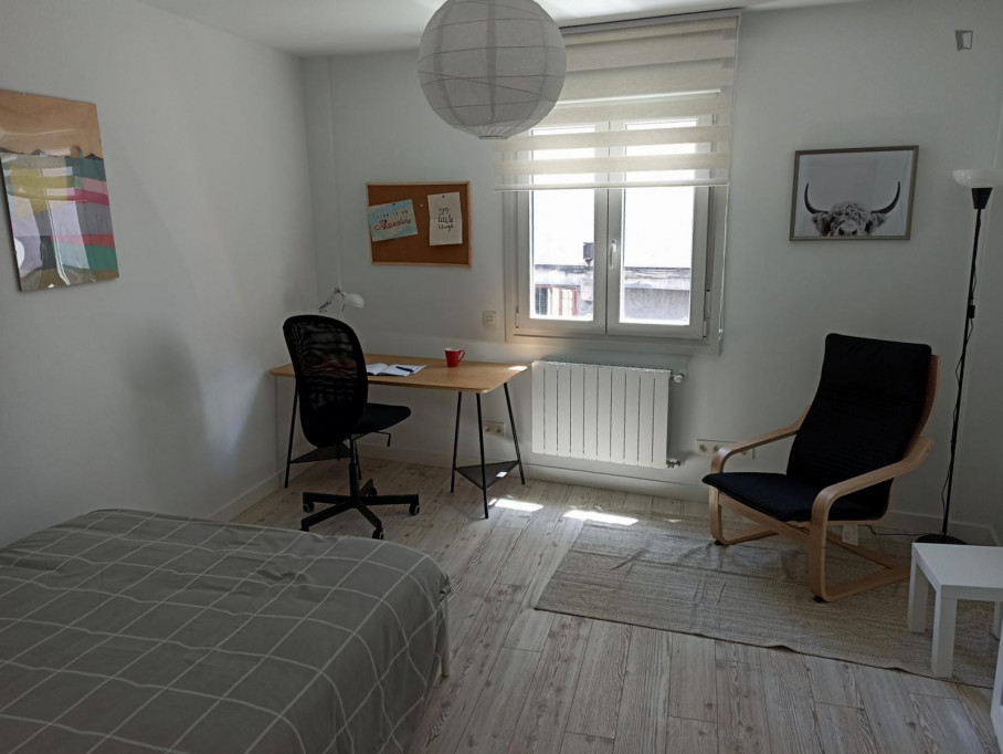 Appealing double bedroom in a student flat, in Uribarri