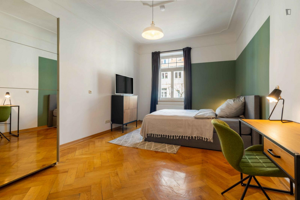 Spacious double bedroom near Grünanlagenaufsicht Landeshaupstadt München - Munich - chambre - ImmoJeune