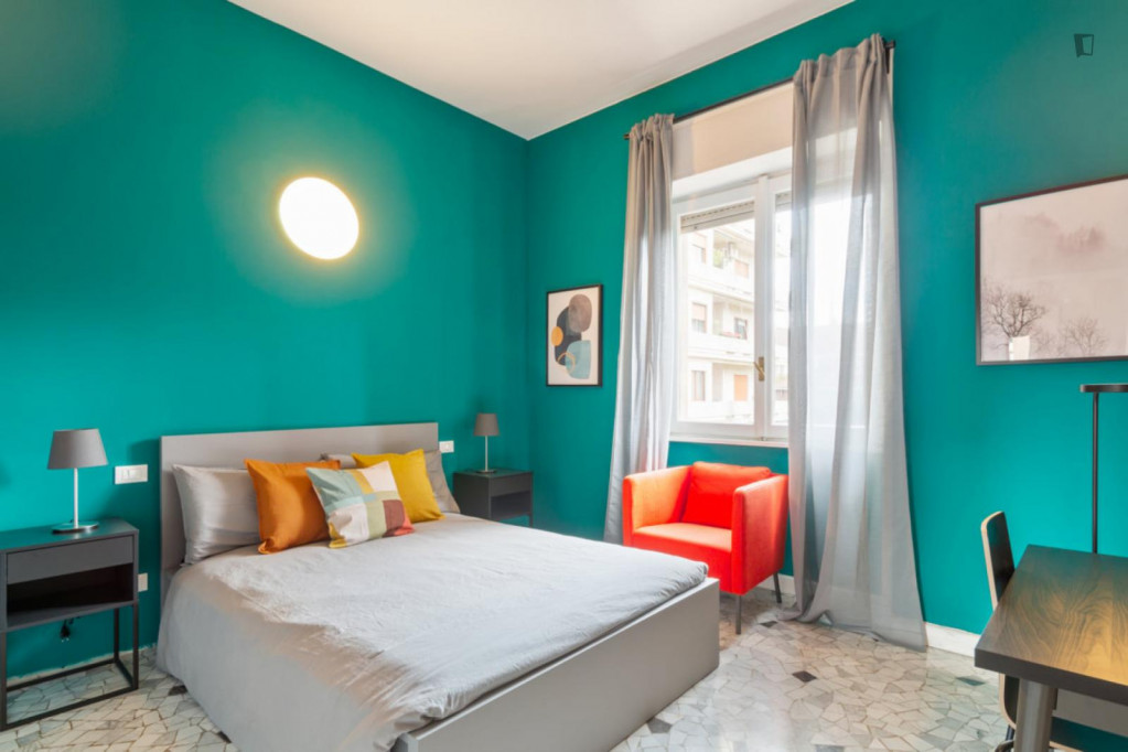 Colourful double bedroom in Porta Venezia  - Milan - chambre - ImmoJeune
