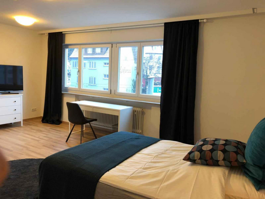 Comfy single bedroom in a 3-bedroom apartment - Stuttgart - chambre - ImmoJeune