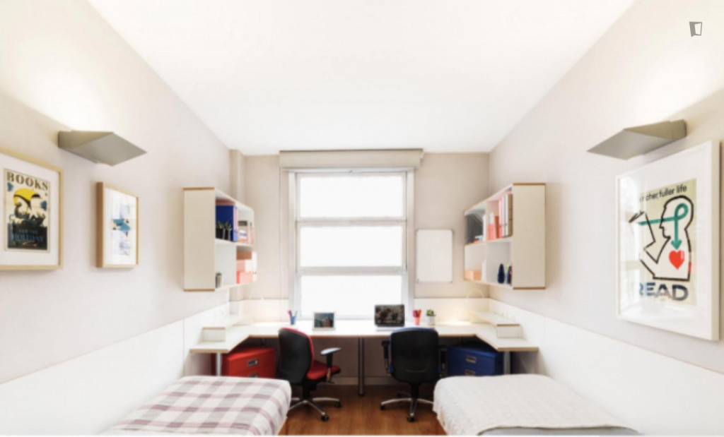 Bright twin bedroom in a nice residence near Complutense University - Madrid - chambre - ImmoJeune