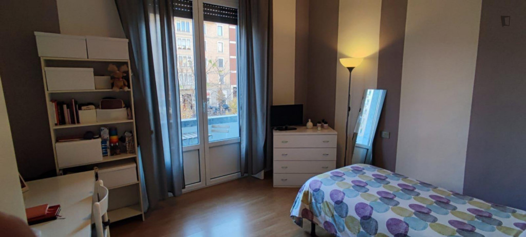 Cosy single bedroom with balcony in a 3-Bedroom apartment, close to the Cattolica University - Milan - chambre - ImmoJeune