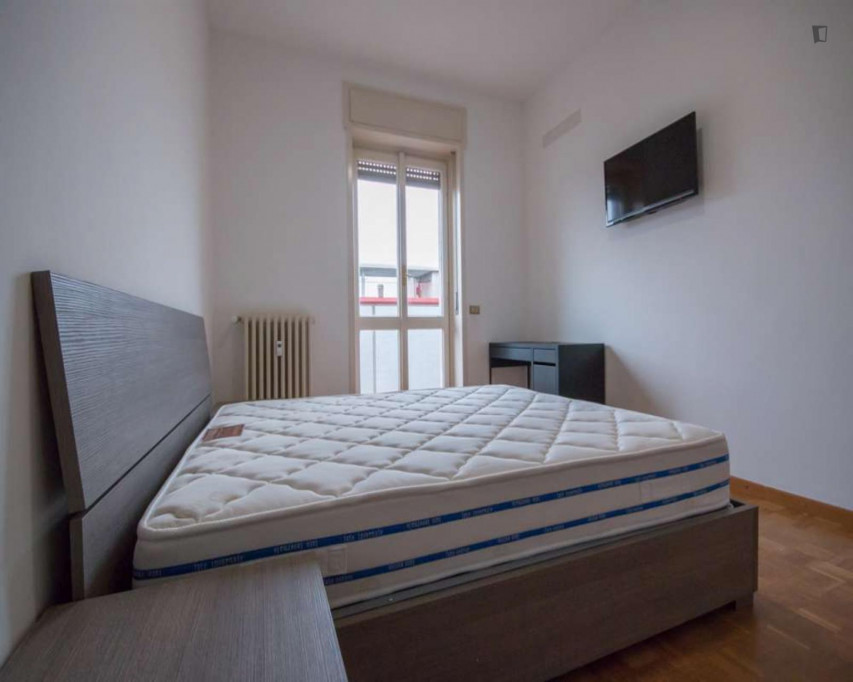 Single bedroom with balcony in a six-bedroom flat in Maggiolina area - Milan - chambre - ImmoJeune