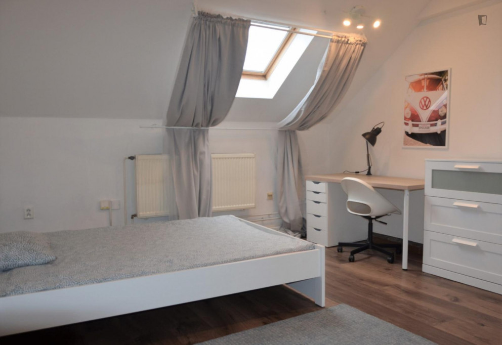 Cushy double bedroom in a 7-bedroom apartment close to I.P. Pavlova metro station - Prague - chambre - ImmoJeune