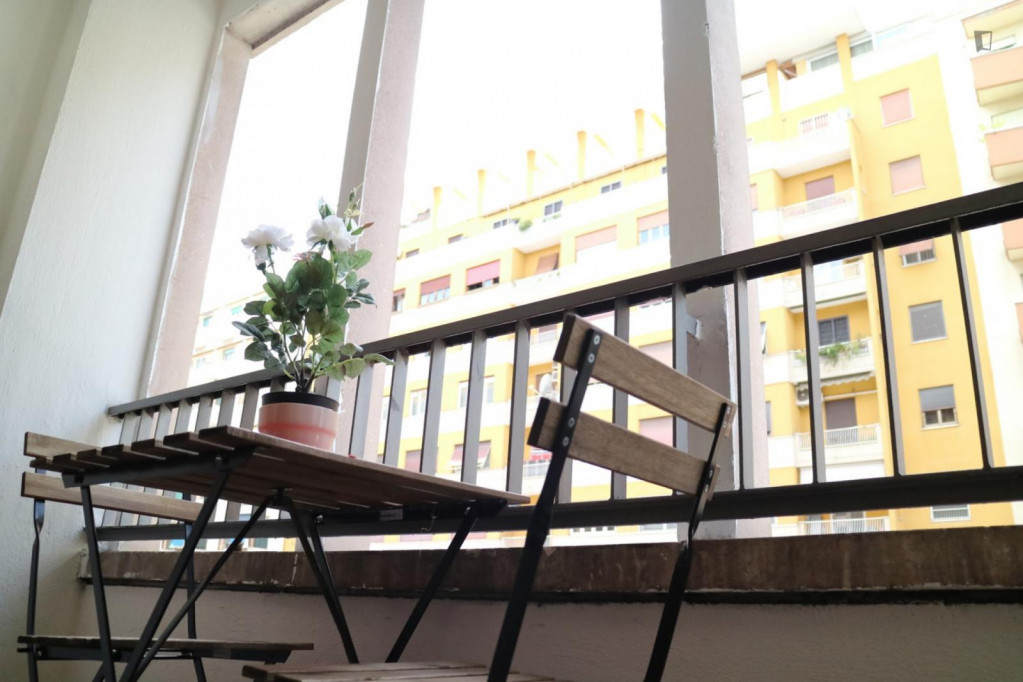 Large Great looking single bedroom with balcony and outside area