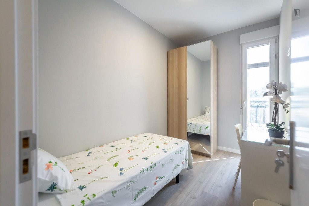 Attractive single bedroom with balcony - Madrid - chambre - ImmoJeune