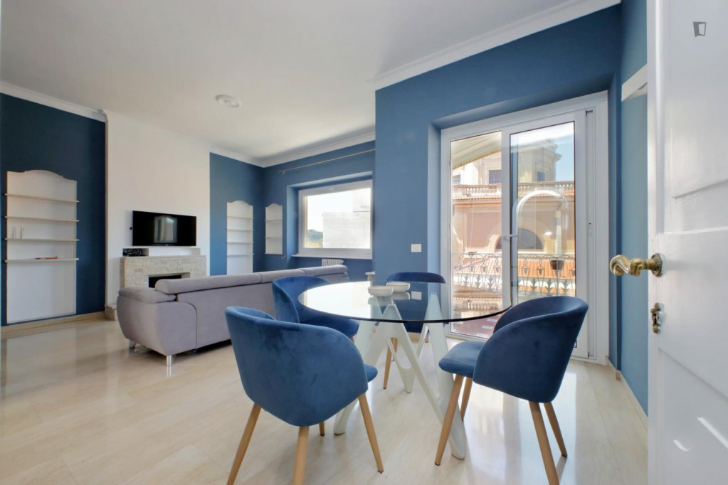 Elegant 1-Bedroom apartment close to Uni Roma 4 - Rome - chambre - ImmoJeune