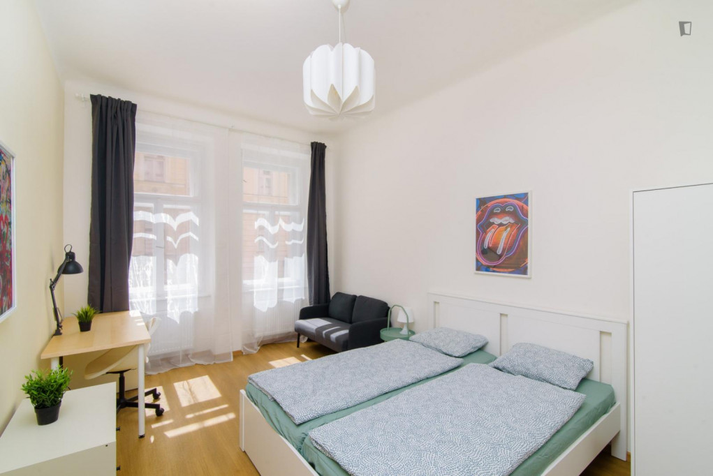 Bright 1-bedroom apartment close to Vinohrady - Prague - chambre - ImmoJeune