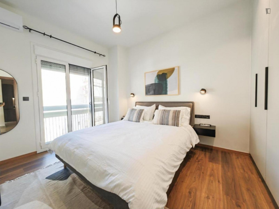 Ako25 - Bright and Beautiful by Acropolis with balcony - Athens - chambre - ImmoJeune