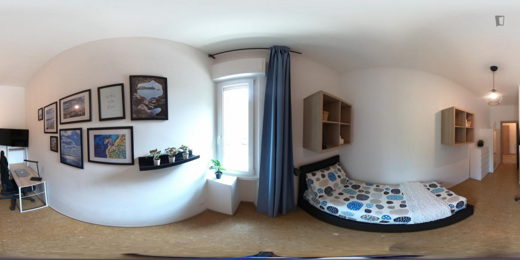 Neat single bedroom in a 5-bedroom flat in Calvairate - Milan - chambre - ImmoJeune