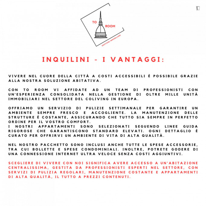 Cozy single bedroom with balcony - Turin - chambre - ImmoJeune