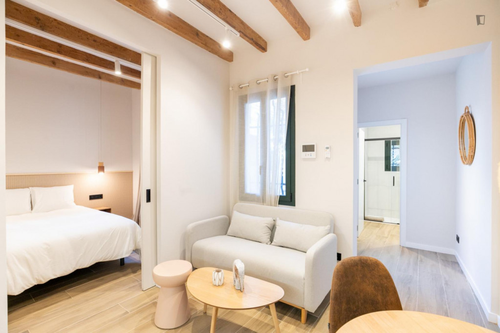 Appealing 1-bedroom apartment in Gràcia - Barcelone - chambre - ImmoJeune