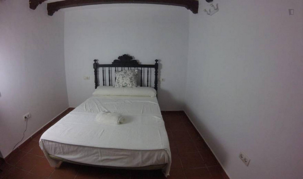 Appealing double bedroom in a student flat, in Porvenir