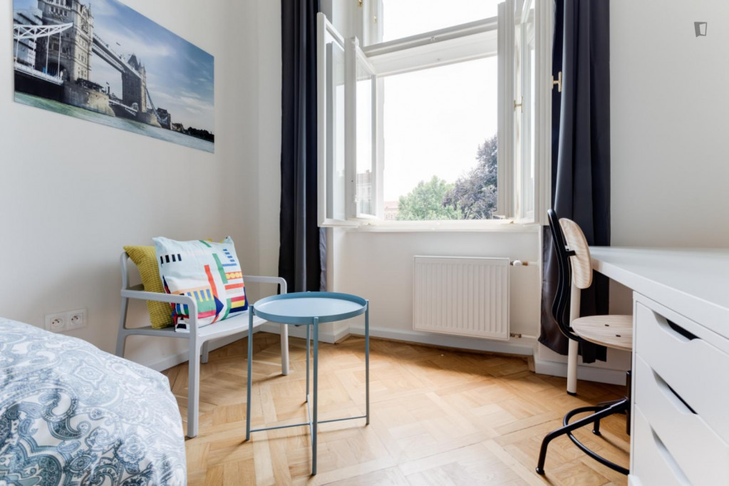 Bright single bedroom in proximity to Tyršův dům