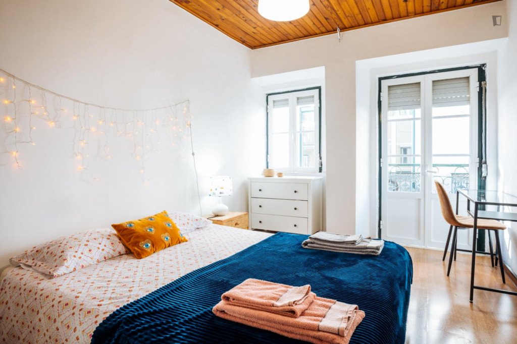 Charming 1-bedroom apartment - Lisbonne - chambre - ImmoJeune