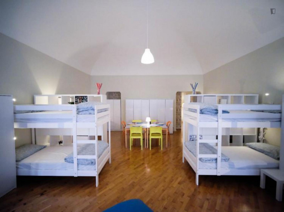 Bed in a big shared bedroom, in the Centro district