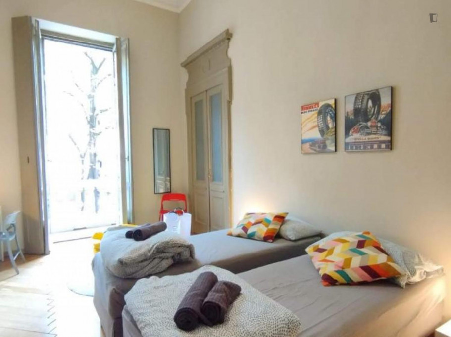 Delightful twin bedroom in the Quadrilatero area - Turin - chambre - ImmoJeune