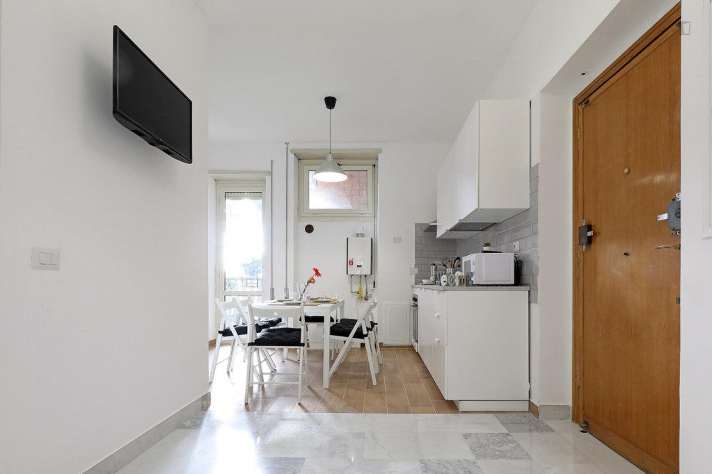Bright double bedroom in a 5-bedroom apartment near Jonio metro station