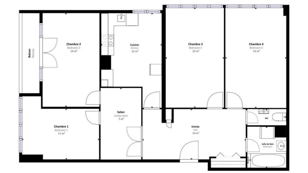 Majestic Chic Apt. near Brotteaux