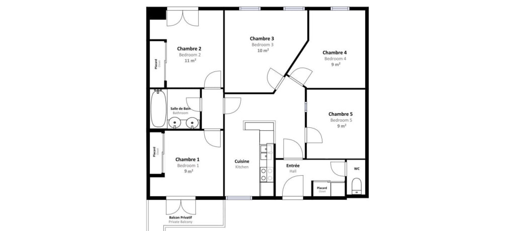 5-Bed Apartment on rue Esquermes