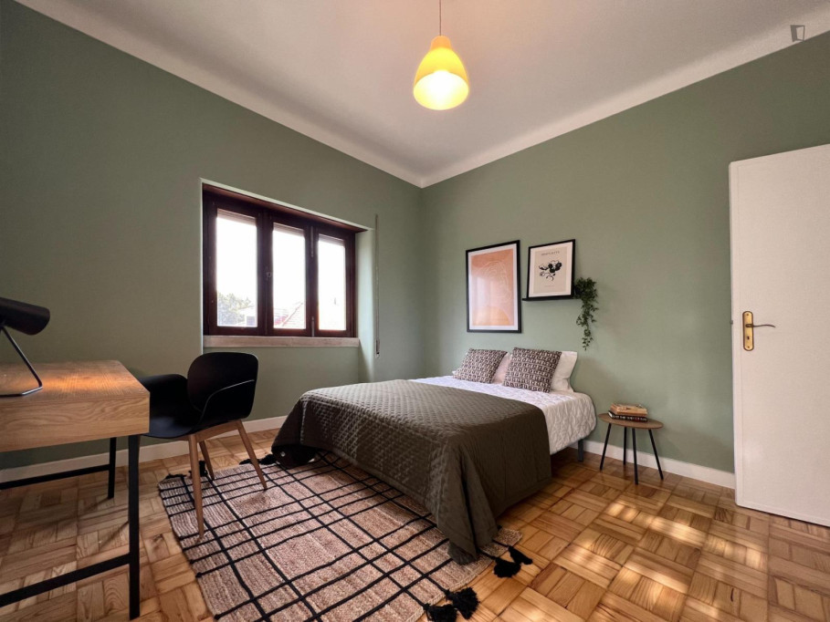 Lovely bedroom in the historical city center