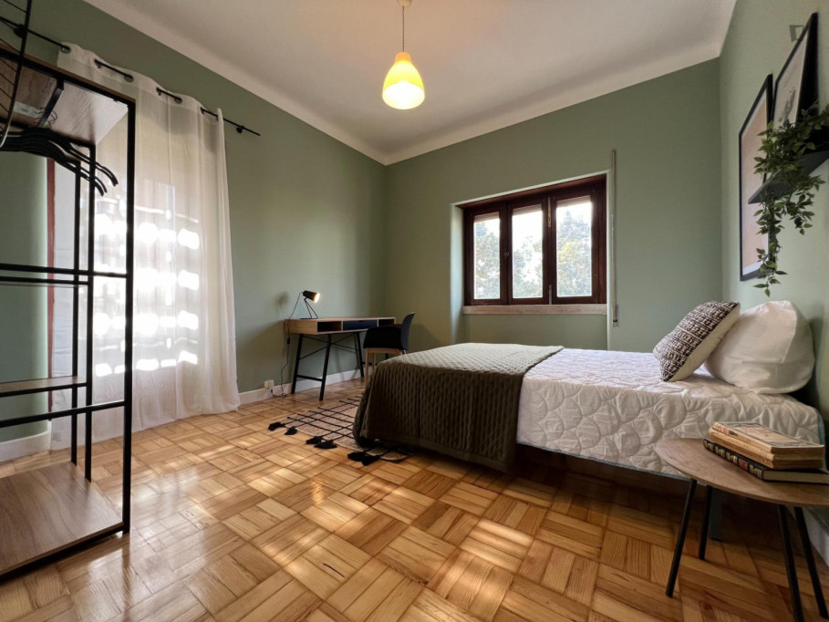 Lovely bedroom in the historical city center