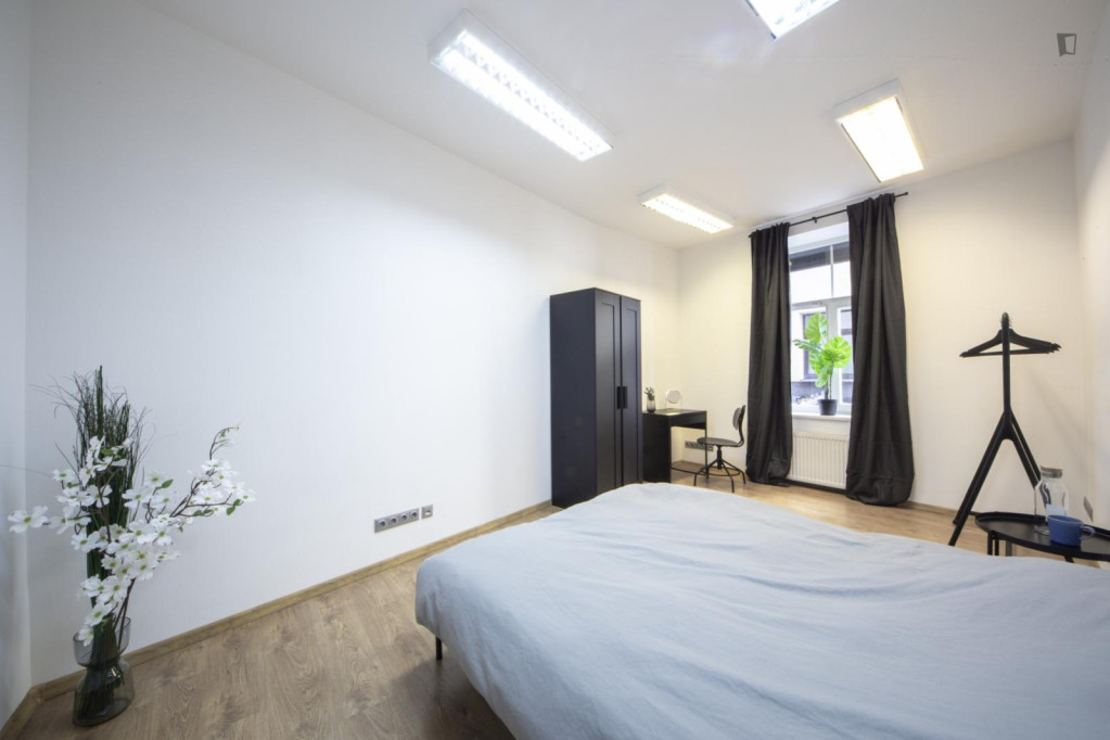 Appealing double bedroom in Maskavas Forštate - Riga - chambre - ImmoJeune