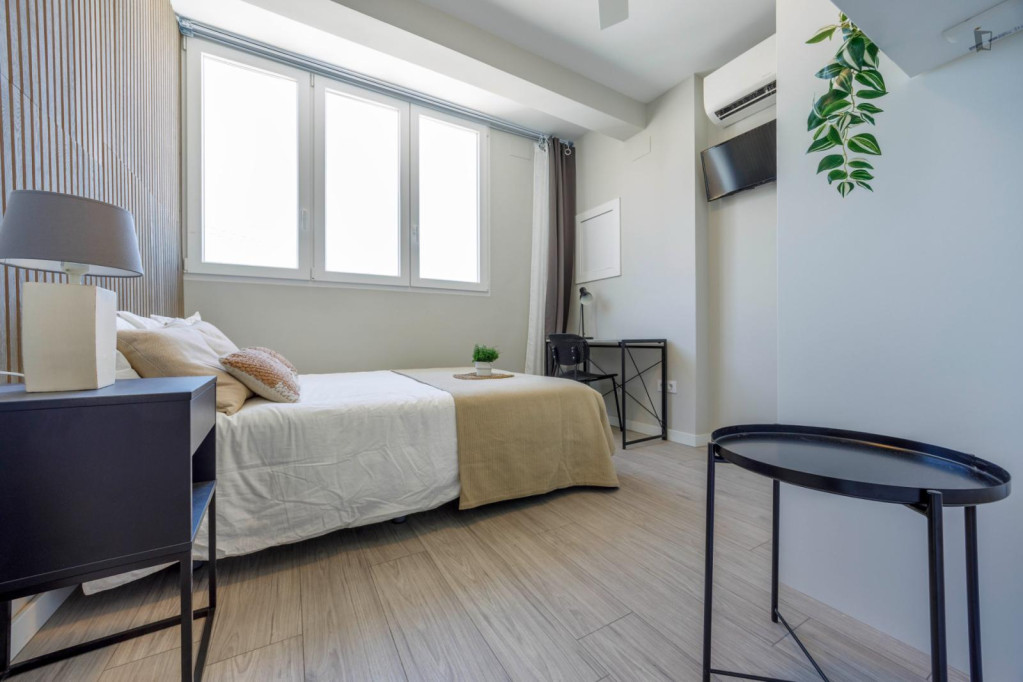Bright double bedroom in Mestalla