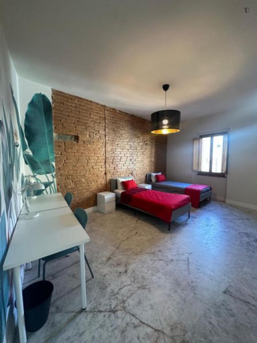 Bed in a shared bedroom in a 3-bedroom flat near Porta al Prato station - Florence - chambre - ImmoJeune