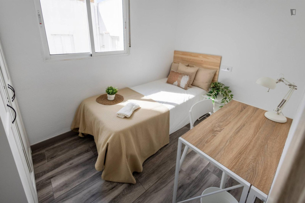 Cosy bedroom in 5-bedroom-apartment in Valencia - Valence - chambre - ImmoJeune