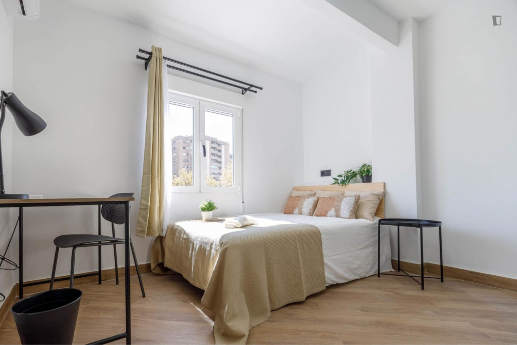 Bright room with AC in 5-bedroom-apartment - Valence - chambre - ImmoJeune