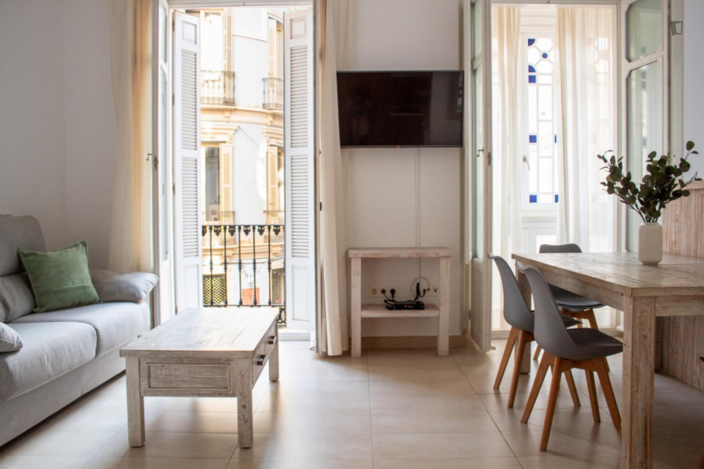 Bright studio apartment with balcony and shared rooftop in central Malaga - Malaga - chambre - ImmoJeune