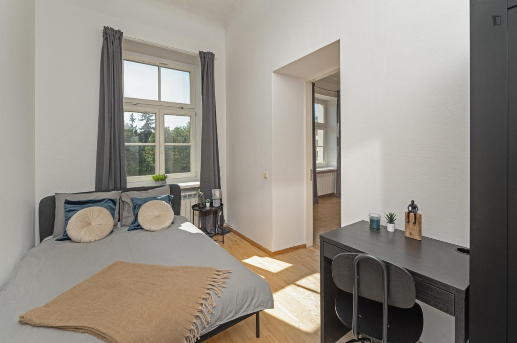 Sunny double bedroom in the Central District - Riga - chambre - ImmoJeune