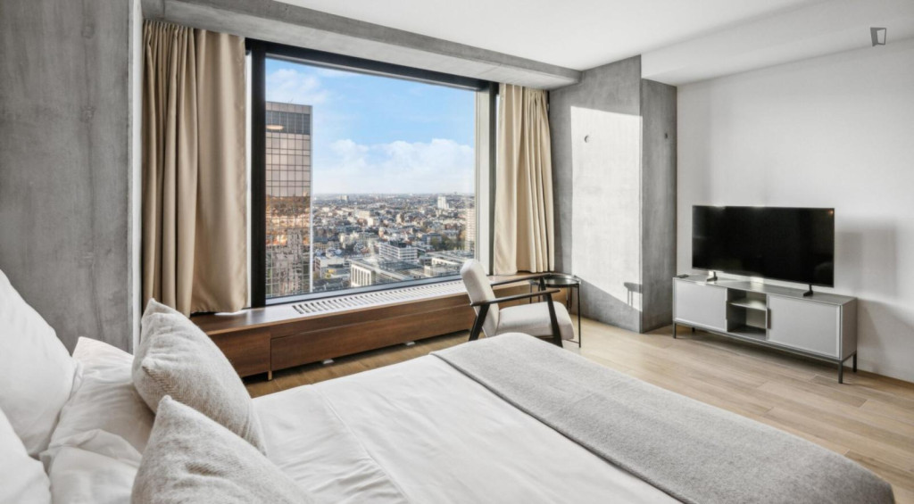 Charming studio in cool apartment complex near Brussels-North train station - Bruxelles - chambre - ImmoJeune