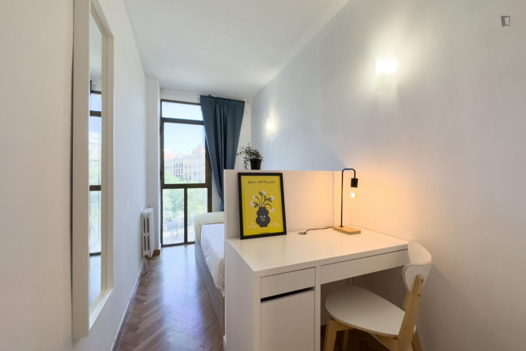 Bright single bedroom in Dreta de l'Eixample - Barcelone - chambre - ImmoJeune