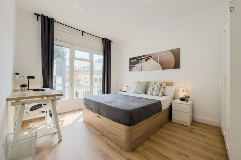 Inviting double bedroom in Dreta de l'Eixample - Barcelone - chambre - ImmoJeune