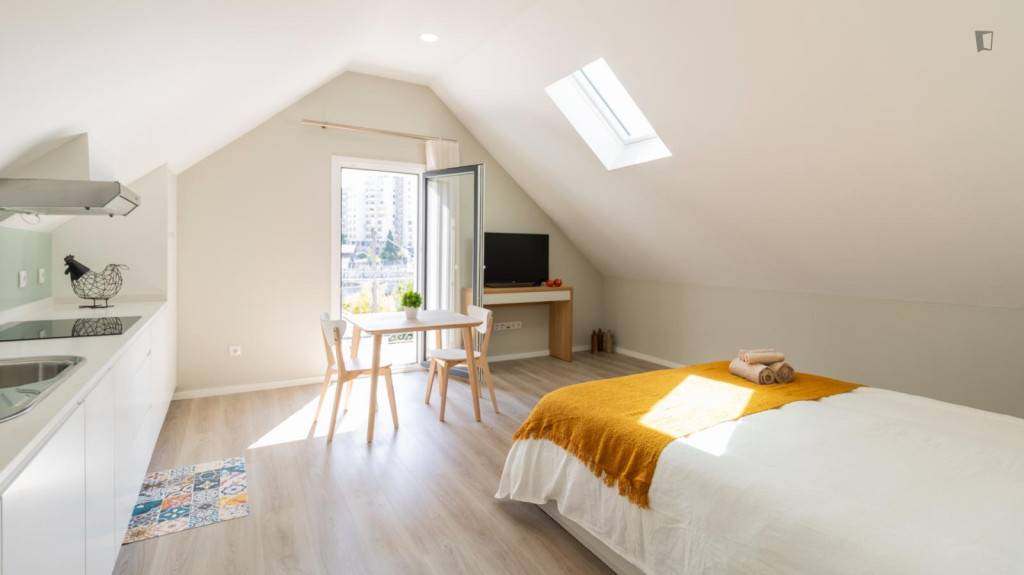 Sunny studio in Santa Marinha - Porto - chambre - ImmoJeune