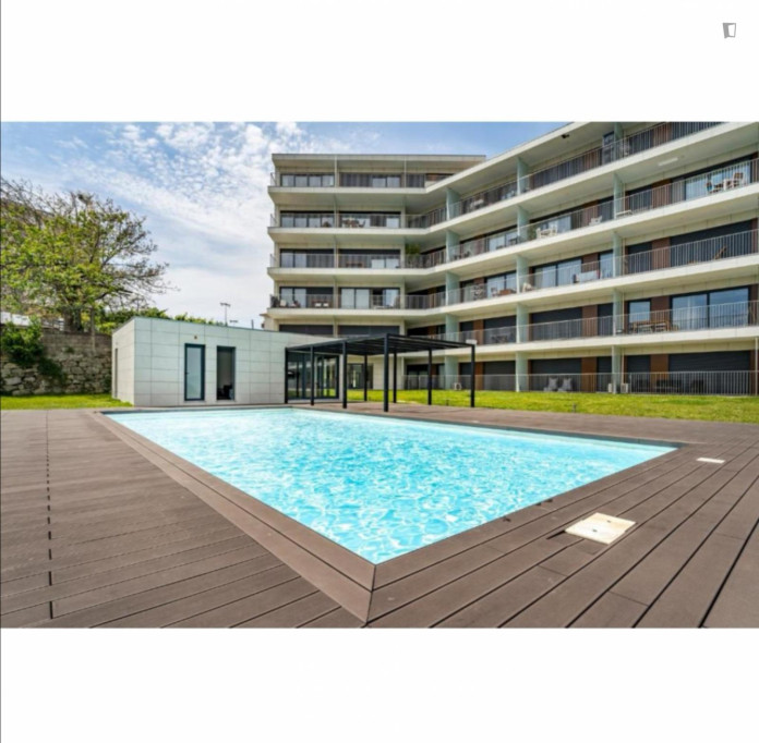 Modern apartment with a pool, gym and green spaces - Porto - chambre - ImmoJeune