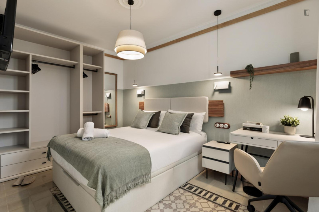 Modern single bedroom in vibrant Dreta de l'Eixample - Barcelone - chambre - ImmoJeune