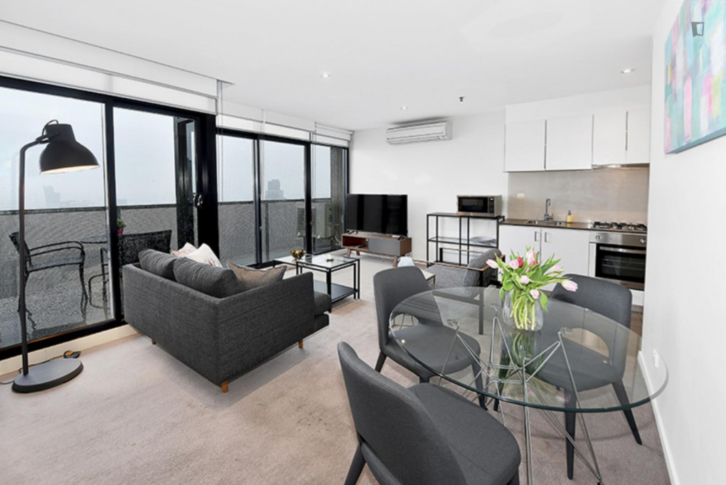 Pleasant 1-bedroom apartment near Flagstaff train station - Melbourne - chambre - ImmoJeune