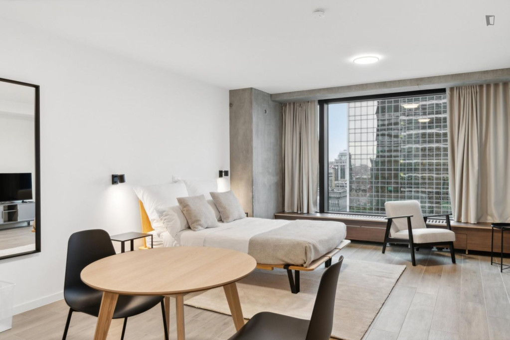 Lasrge and modern studio in Nord - Bruxelles - chambre - ImmoJeune