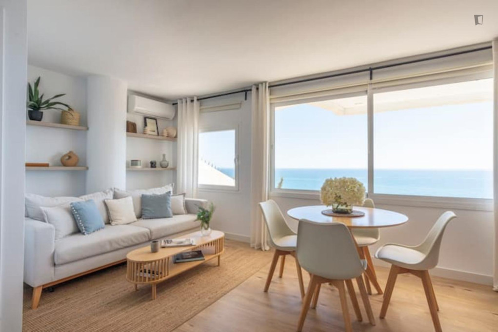 Comfortable studio with sea view in Málaga-Este