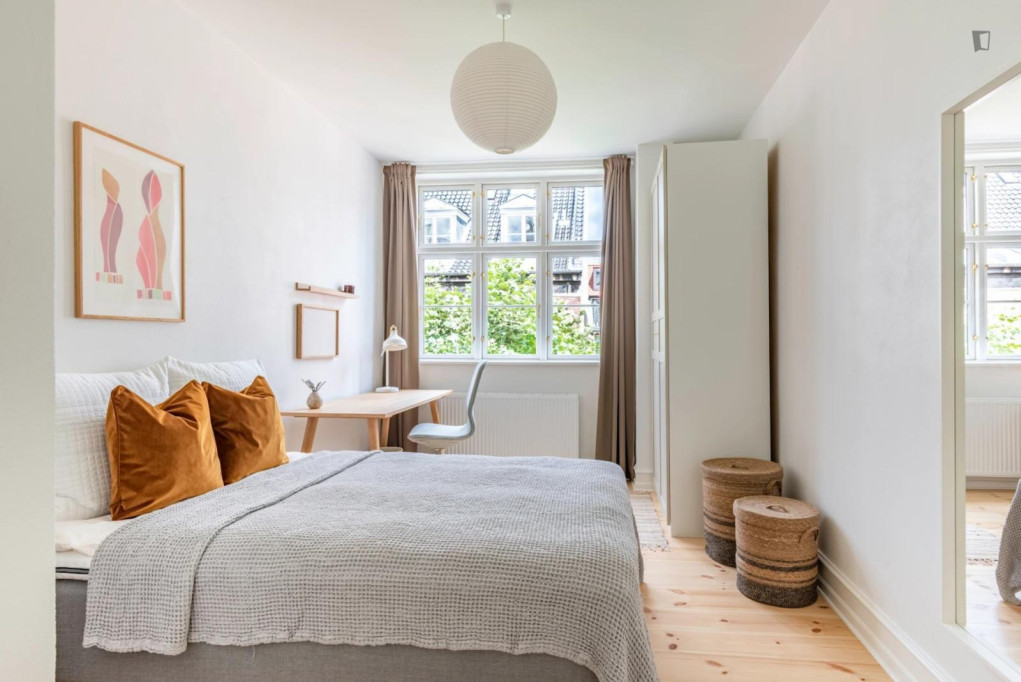 Elegant double bedroom in central Indre By - Copenhagen - chambre - ImmoJeune