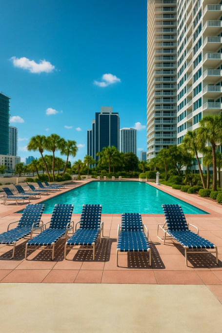Stunning Luxury Apt. w/ Pool + Terrace near Venetian Marina & Yacht Club