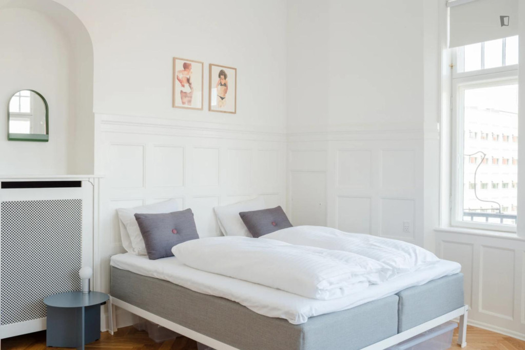 Cool double bedroom in shared flat in Indre By