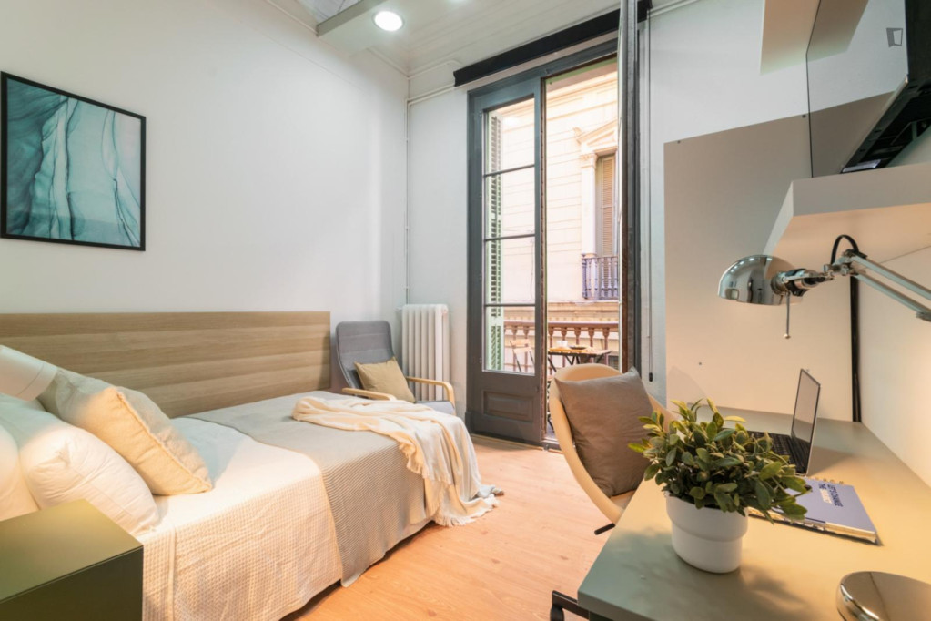Tasteful double bedroom in central El Barri Gotic - Barcelone - chambre - ImmoJeune