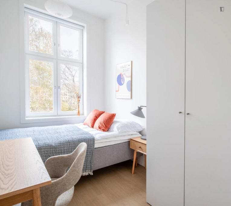 Superb single bedroom near Sofienberg Park - Oslo - chambre - ImmoJeune