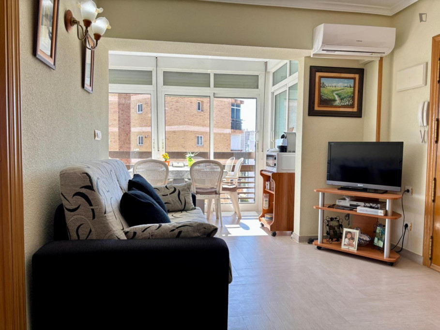Luminous 1-bedroom apartment in San Juan Playa - Alicante - chambre - ImmoJeune